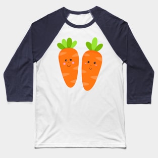 Carrot Brothers - Two Happy Carrots Baseball T-Shirt